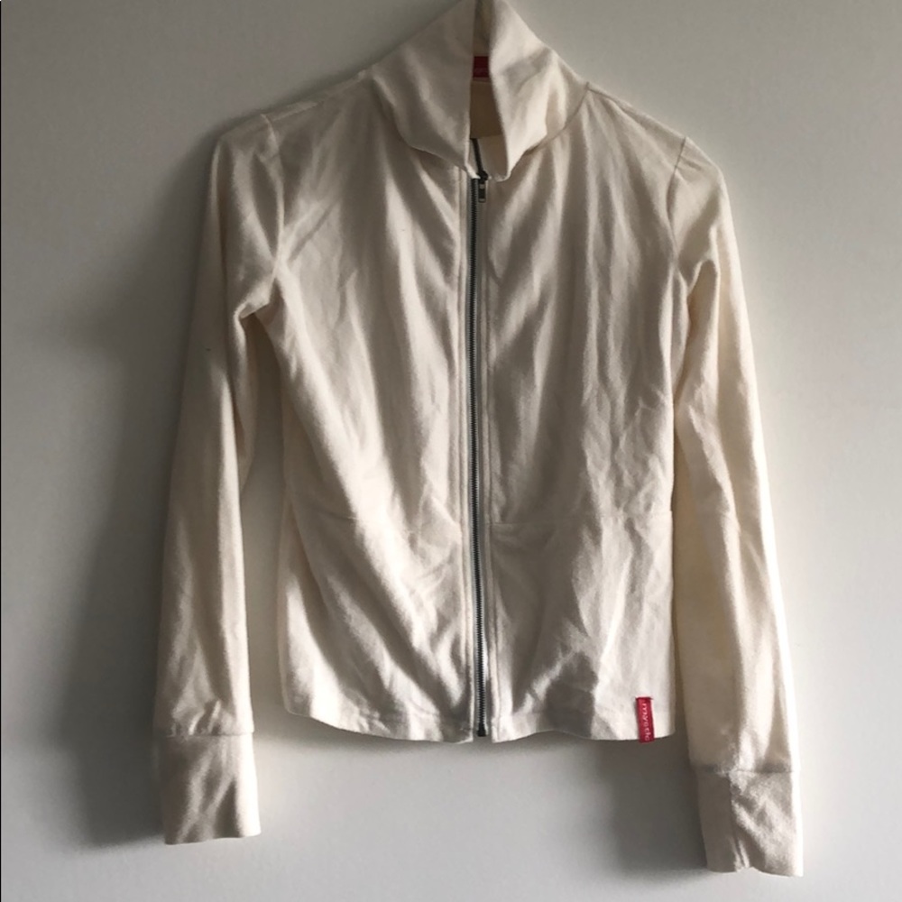 Cream zip-up top
